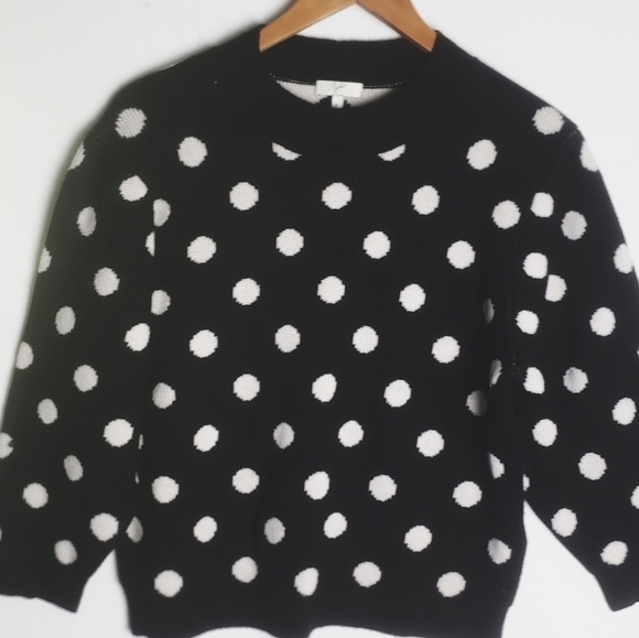 JOIE Brettina B Wool Polka Dot Pullover Sweater XL. - Picture 5 of 8